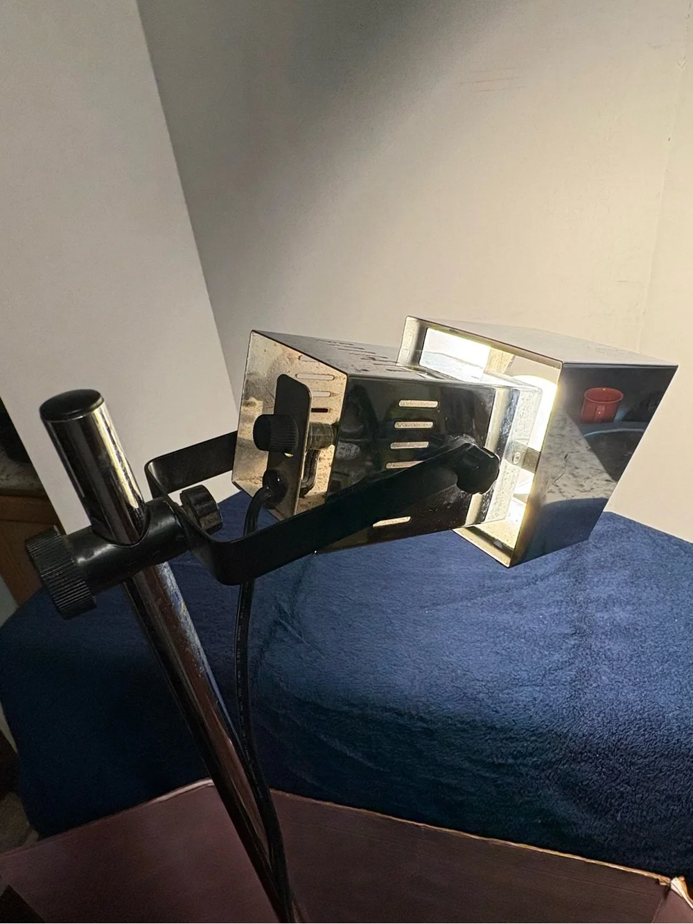 MCM 70s Danish Koch Lowy Style Chrome  Floor Lamp - Adjustable Swivel Tilt Head